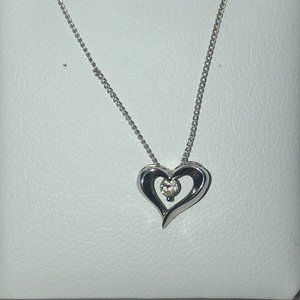 diamond heart necklace